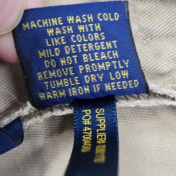 Polo Ralph Lauren Mens Pants 38x30 Brown Chino Straight Twill Classic Fit‎ READ - Picture 10 of 15